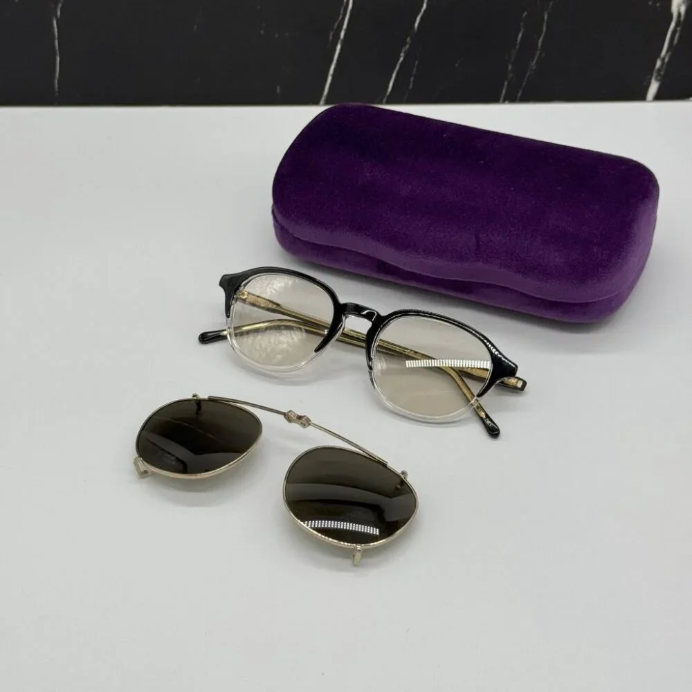 NEW GUCCI GG1212S 002 SUNGLASSES MEN ROUND BLACK EYEWEAR